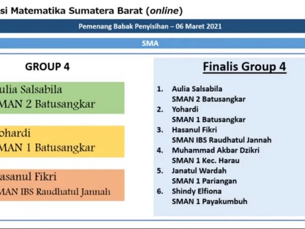 KOMPETISI MATEMATIKA SUMATERA BARAT