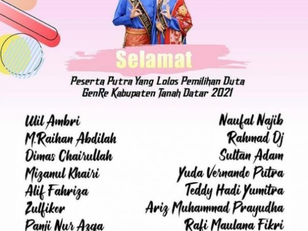 2 ORANG SISWA SMAN 1 PARIANGAN LOLOS TAHAP 1 DUTA GENRE ATAS NAMA MIZANUL KHAIRI DAN TEDDY